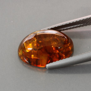 2,13 ctw natürlicher orangefarbener Bernstein, Transparent, Transparent / Lichtdurchlässig