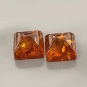  ct natürliche orangefarbener Bernstein-Edelsteine, Transparent, Transparent / Lichtdurchlässig