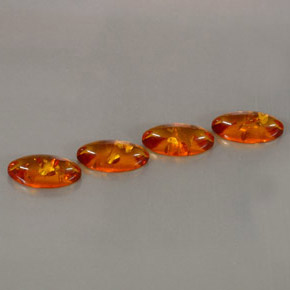  ct natürliche orangefarbener Bernstein-Edelsteine, Transparent, Transparent / Lichtdurchlässig