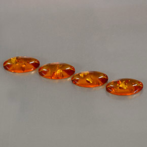  ct natürliche orangefarbener Bernstein-Edelsteine, Transparent, Transparent / Lichtdurchlässig