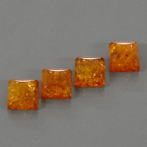  ct natürliche orangefarbener Bernstein-Edelsteine, Transparent, Transparent / Lichtdurchlässig