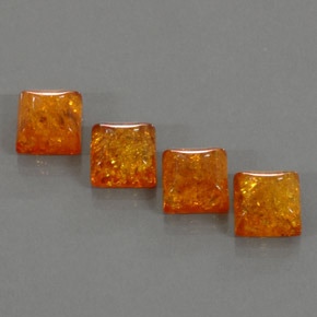  ct natürliche orangefarbener Bernstein-Edelsteine, Transparent, Transparent / Lichtdurchlässig