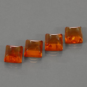  ct natürliche orangefarbener Bernstein-Edelsteine, Transparent, Transparent / Lichtdurchlässig