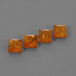 ct natürliche orangefarbener Bernstein-Edelsteine, Transparent, Transparent / Lichtdurchlässig