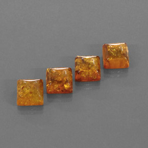  ct natürliche orangefarbener Bernstein-Edelsteine, Transparent, Transparent / Lichtdurchlässig