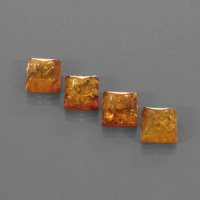  ct natürliche orangefarbener Bernstein-Edelsteine, Transparent, Transparent / Lichtdurchlässig