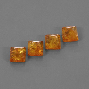  ct natürliche orangefarbener Bernstein-Edelsteine, Transparent, Transparent / Lichtdurchlässig