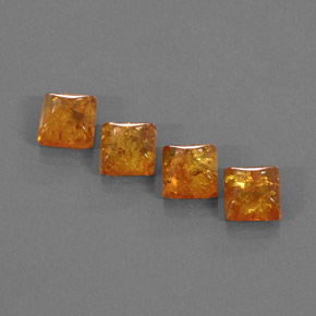  ct natürliche orangefarbener Bernstein-Edelsteine, Transparent, Transparent / Lichtdurchlässig