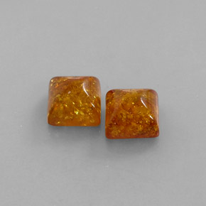  ct natürliche orangefarbener Bernstein-Edelsteine, Transparent, Transparent / Lichtdurchlässig