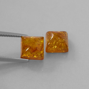  ct natürliche orangefarbener Bernstein-Edelsteine, Transparent, Transparent / Lichtdurchlässig