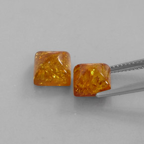  ct natürliche orangefarbener Bernstein-Edelsteine, Transparent, Transparent / Lichtdurchlässig