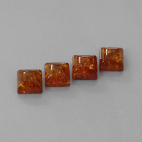  ct natürliche orangefarbener Bernstein-Edelsteine, Transparent, Transparent / Lichtdurchlässig