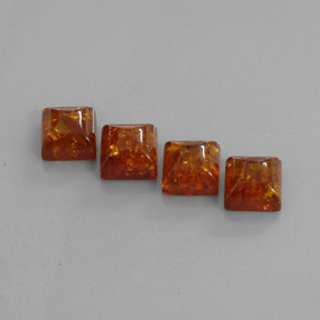  ct natürliche orangefarbener Bernstein-Edelsteine, Transparent, Transparent / Lichtdurchlässig