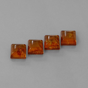  ct natürliche orangefarbener Bernstein-Edelsteine, Transparent, Transparent / Lichtdurchlässig