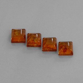  ct natürliche orangefarbener Bernstein-Edelsteine, Transparent, Transparent / Lichtdurchlässig