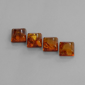  ct natürliche orangefarbener Bernstein-Edelsteine, Transparent, Transparent / Lichtdurchlässig