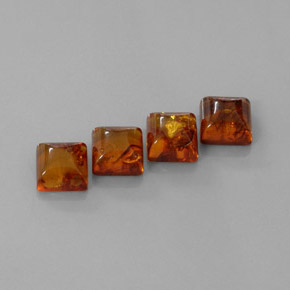  ct natürliche orangefarbener Bernstein-Edelsteine, Transparent, Transparent / Lichtdurchlässig