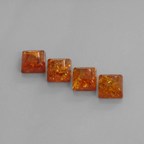  ct natürliche orangefarbener Bernstein-Edelsteine, Transparent, Transparent / Lichtdurchlässig