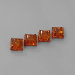  ct natürliche orangefarbener Bernstein-Edelsteine, Transparent, Transparent / Lichtdurchlässig