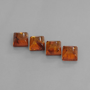  ct natürliche orangefarbener Bernstein-Edelsteine, Transparent, Transparent / Lichtdurchlässig