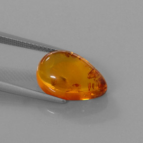 2,61 ctw natürlicher orangefarbener Bernstein, Transparent, Transparent / Lichtdurchlässig