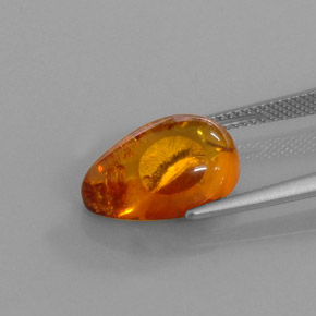 2,61 ctw natürlicher orangefarbener Bernstein, Transparent, Transparent / Lichtdurchlässig