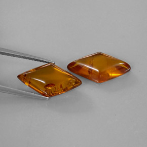  ct natürliche orangefarbener Bernstein-Edelsteine, Transparent, Transparent / Lichtdurchlässig