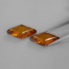  ct natürliche orangefarbener Bernstein-Edelsteine, Transparent, Transparent / Lichtdurchlässig
