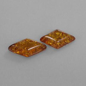  ct natürliche orangefarbener Bernstein-Edelsteine, Transparent, Transparent / Lichtdurchlässig