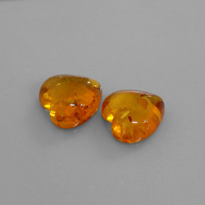 ct natürliche orangefarbener Bernstein-Edelsteine, Transparent, Transparent / Lichtdurchlässig