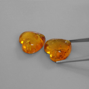  ct natürliche orangefarbener Bernstein-Edelsteine, Transparent, Transparent / Lichtdurchlässig