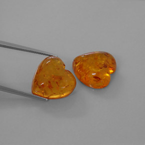  ct natürliche orangefarbener Bernstein-Edelsteine, Transparent, Transparent / Lichtdurchlässig