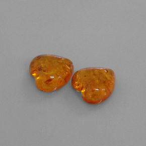  ct natürliche orangefarbener Bernstein-Edelsteine, Transparent, Transparent / Lichtdurchlässig