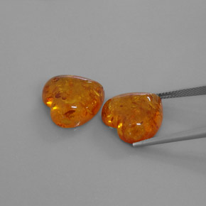  ct natürliche orangefarbener Bernstein-Edelsteine, Transparent, Transparent / Lichtdurchlässig