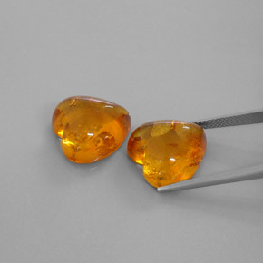  ct natürliche orangefarbener Bernstein-Edelsteine, Transparent, Transparent / Lichtdurchlässig