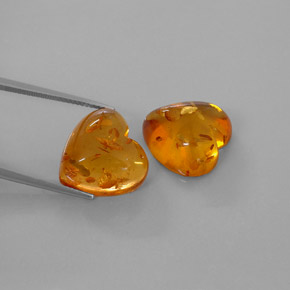  ct natürliche orangefarbener Bernstein-Edelsteine, Transparent, Transparent / Lichtdurchlässig