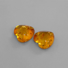  ct natürliche orangefarbener Bernstein-Edelsteine, Transparent, Transparent / Lichtdurchlässig