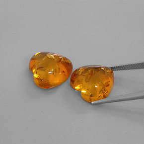  ct natürliche orangefarbener Bernstein-Edelsteine, Transparent, Transparent / Lichtdurchlässig