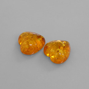  ct natürliche orangefarbener Bernstein-Edelsteine, Transparent, Transparent / Lichtdurchlässig