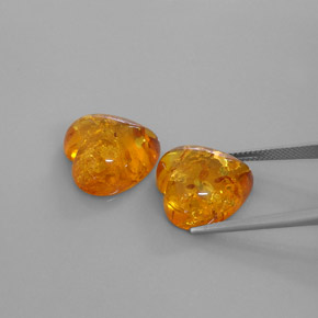  ct natürliche orangefarbener Bernstein-Edelsteine, Transparent, Transparent / Lichtdurchlässig