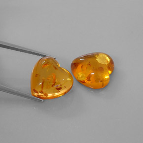  ct natürliche orangefarbener Bernstein-Edelsteine, Transparent, Transparent / Lichtdurchlässig