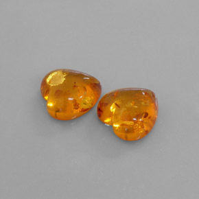  ct natürliche orangefarbener Bernstein-Edelsteine, Transparent, Transparent / Lichtdurchlässig