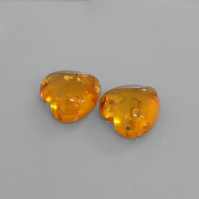  ct natürliche orangefarbener Bernstein-Edelsteine, Transparent, Transparent / Lichtdurchlässig