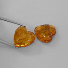  ct natürliche orangefarbener Bernstein-Edelsteine, Transparent, Transparent / Lichtdurchlässig