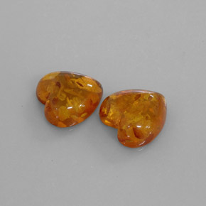  ct natürliche orangefarbener Bernstein-Edelsteine, Transparent, Transparent / Lichtdurchlässig