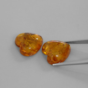  ct natürliche orangefarbener Bernstein-Edelsteine, Transparent, Transparent / Lichtdurchlässig