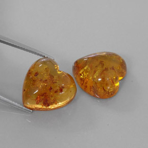  ct natürliche orangefarbener Bernstein-Edelsteine, Transparent, Transparent / Lichtdurchlässig