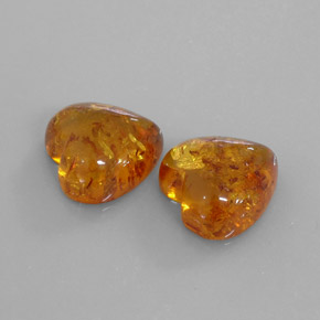  ct natürliche orangefarbener Bernstein-Edelsteine, Transparent, Transparent / Lichtdurchlässig