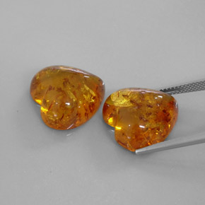  ct natürliche orangefarbener Bernstein-Edelsteine, Transparent, Transparent / Lichtdurchlässig