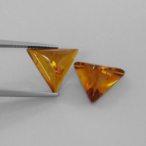  ct natürliche orangefarbener Bernstein-Edelsteine, Transparent, Transparent / Lichtdurchlässig
